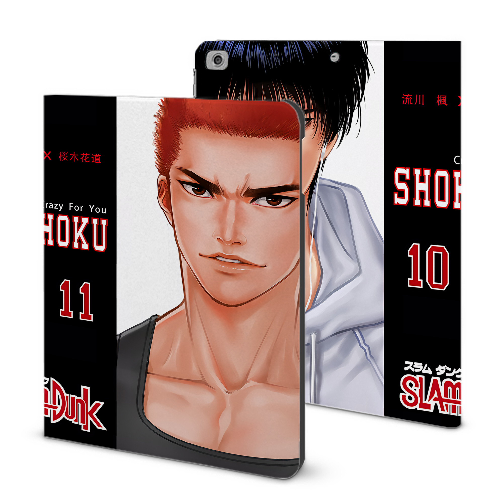 （画像用） SLAM DUNK／スラムダンク IPad ケース ブック型 PUレザー TPU 耐衝撃 軽量 薄型 ペン収納なし 全面保護 IPad 各モデル対応